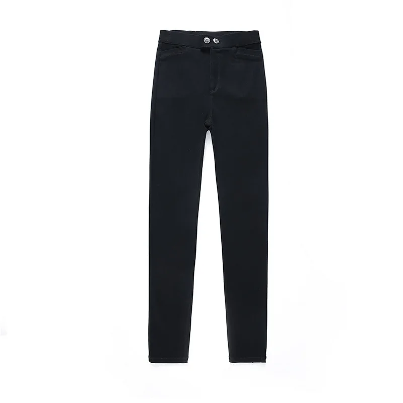 

Large Size Women Leggings Autumn Winter Pants High Waist Elastic Skinny Casual Trousers Black Outerwear TC9080