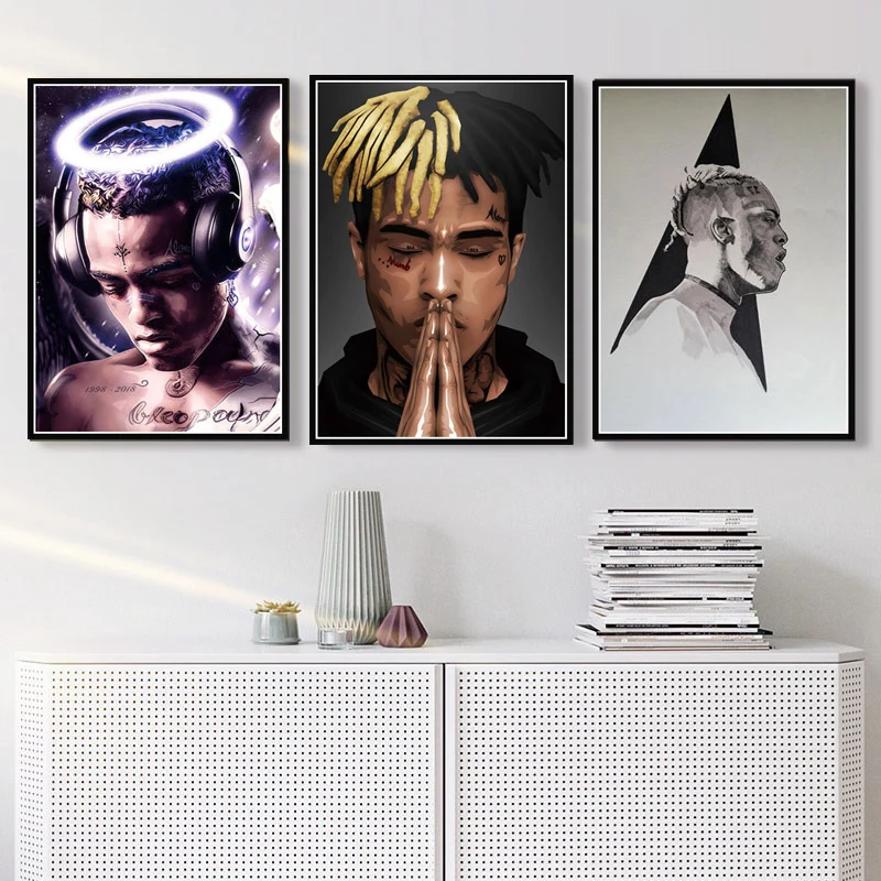 

Canvas Oil Painting XXXTentacion Rap Hip Hop Music Singer Star Fashion Poster Prints Art Wall Pictures Living Room Home Decor