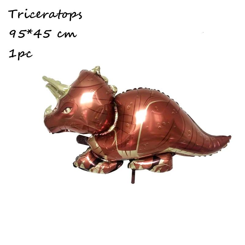 Triceratops 1 шт гуляющий динозавр фольга гелиевые шары мальчики дети ребенок душ лес джунгли животные тематическая вечеринка на день рождения украшения принадлежности - Цвет: Triceratops