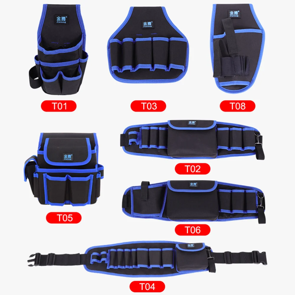 

Multi-function Maintenance Pouch Oxford Thickened Canvas Bag Electrician Saddlebag (Top1 Blue)