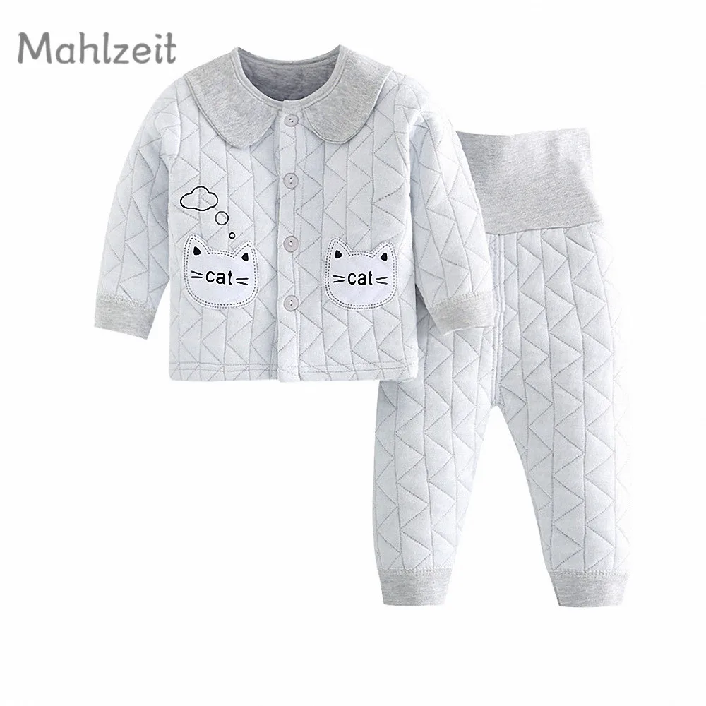 Осенне-зимняя детская теплая одежда комплект из 2 предметов для маленьких