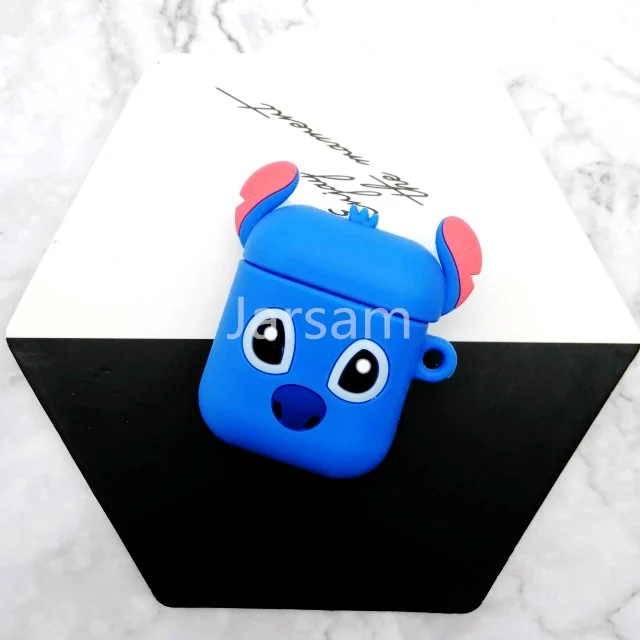 Stith Для AirPods чехол с милым 3D рисунком из мультфильма чехол для наушников для Apple Airpods 2 мягкий силиконовый защитный чехол - Цвет: Stith
