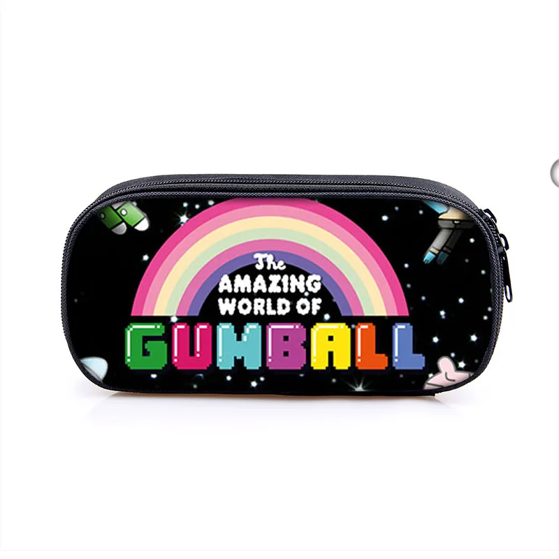 1pcs pencil bags 024 16 дюймов удивительный мир Gumball детские школьные сумки ортопедические школьный рюкзак для детей мальчиков девочек Mochila Infantil мультяшный чехол - Цвет: 1pcs pencil bags 024