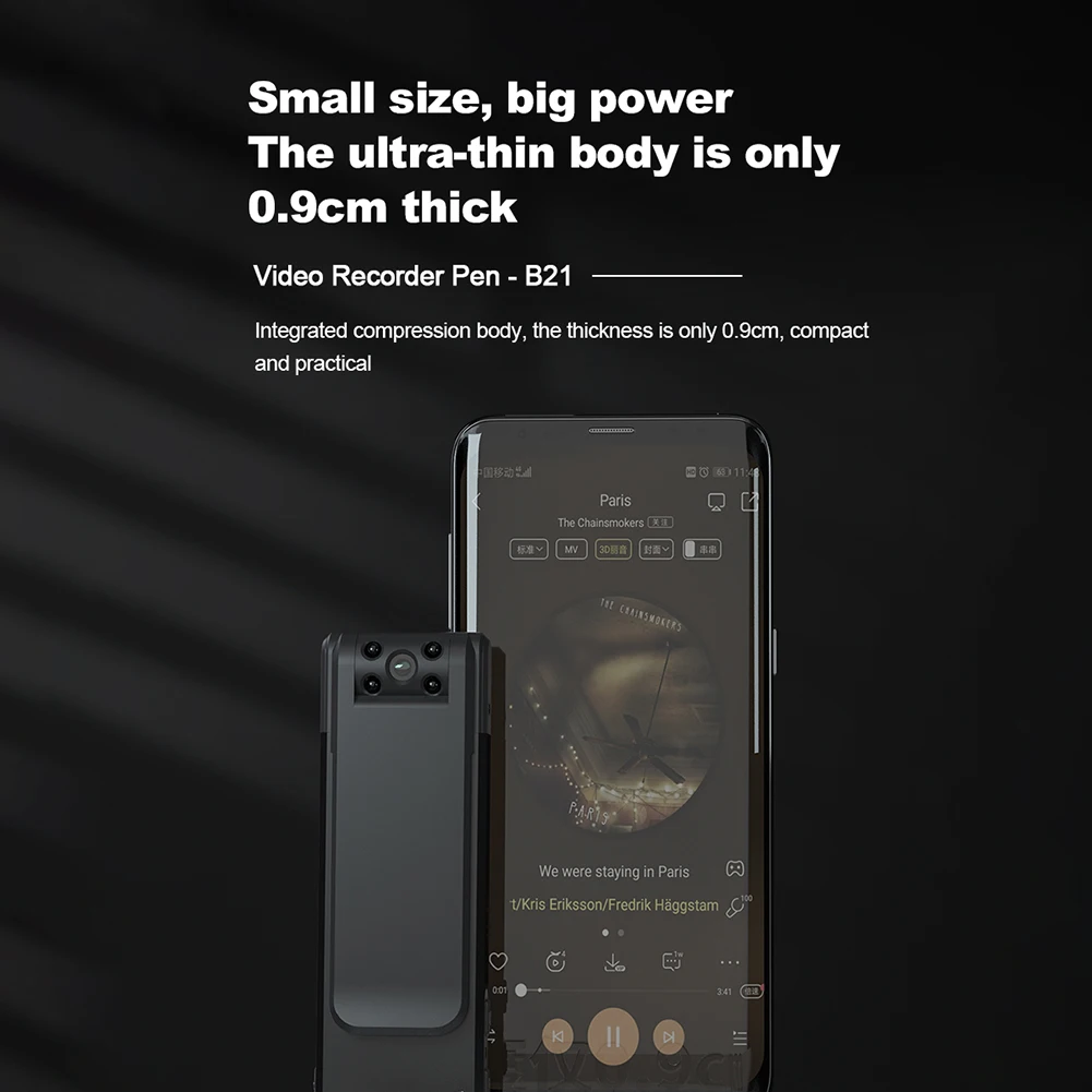 

Digital Voice Recorder Dictaphone 1080P HD Night Vision Wearable Body Camera Audio Video Recorder with Rotatable Lens