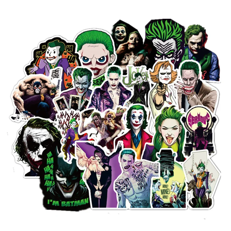 100 шт. Джокер аниме наклейки мультфильм клоун стиль для чехол ноутбука мотоцикла