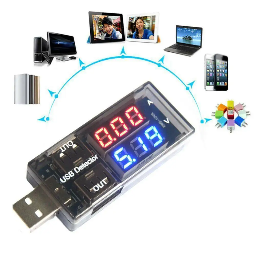 USB Current Voltage Capacity Tester Volt Current Voltage Doctor Charger Capacity Tester Meter Mobile Power Detector Battery Test