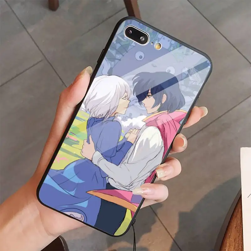 

Anime Howl's Howls Moving Castle Phone Case Tempered glass For iphone 5C 6 6S 7 8 plus X XS XR 11 PRO MAX