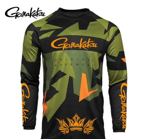 

Новинка лета 2022, уличная одежда для рыбалки Gamakatsu, быстросохнущая дышащая рубашка для рыбалки с защитой от солнца, одежда для рыбалки с защит...