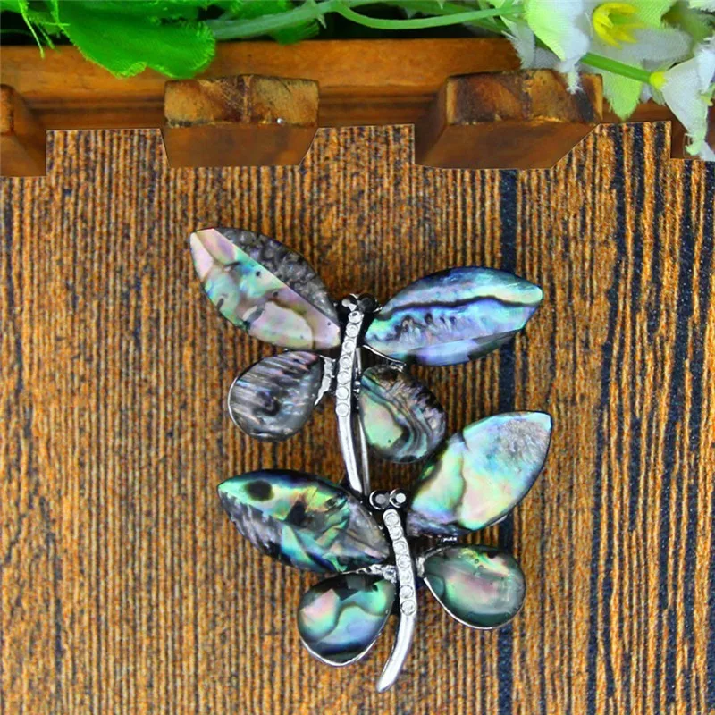 Vintage Butterfly Shell Brooches For Women Animal Brooch Pin Antique Silver Plated Fashion Jewelry BR21 | Украшения и аксессуары