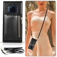 flip zipper case for huawei mate 20 30 pro leather phone cover wallet card strap crossbody fundas for p30 p40 pro liite cover