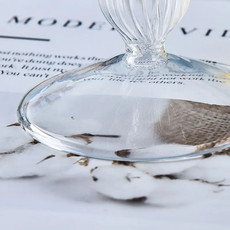 

Candlestick Transparent Glass Table Lamp Shape Valentine's Day Wedding Party Desktop Decoration Ornament Candle Accessories