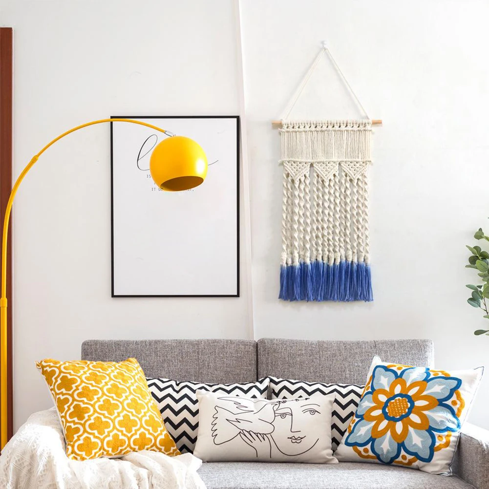 

Macrame Tapestry Wall Boho Decor Leaf Macrame Wall Hanging Room Decoration Farmhouse Dorm Room Decor Gift Wall Decor For Bedroom