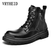 vryheid 2022 spring autumn casual for men boots genuine leather brand outdoor durable outsole classic retro high top man shoes