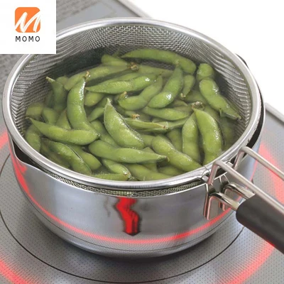 

304 Stainless Steel Household Deep-Type Noodle Colander Large Water Filter Net Kitchen Fried Chopsticks Strainer Vegetable Sieve
