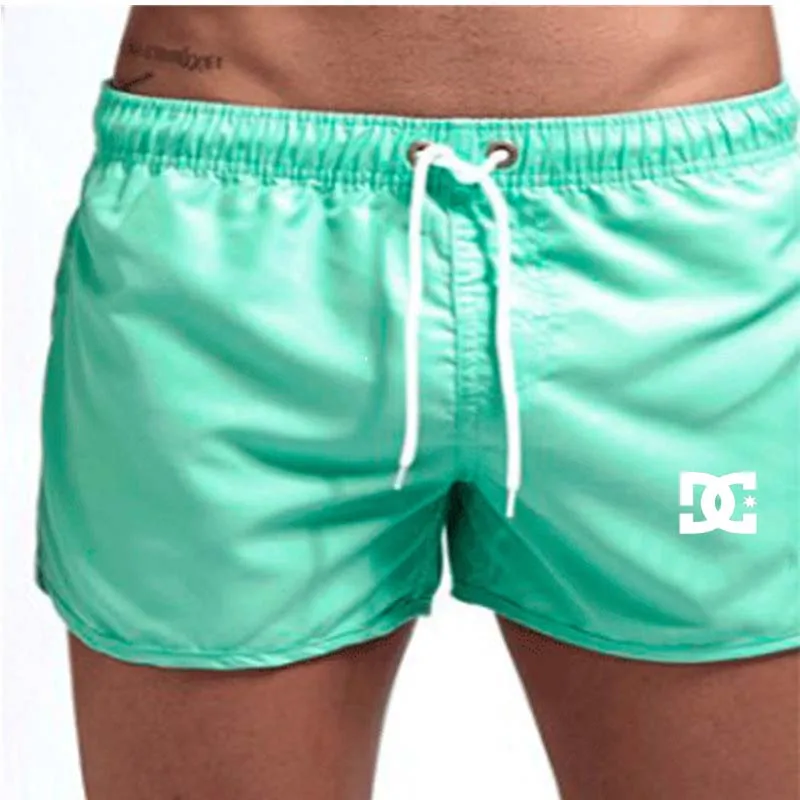 

2021 Summer New Men's Shorts One Piece Men Swimwear Casual Beach Trunks Short Pants With Print Men's Clothing