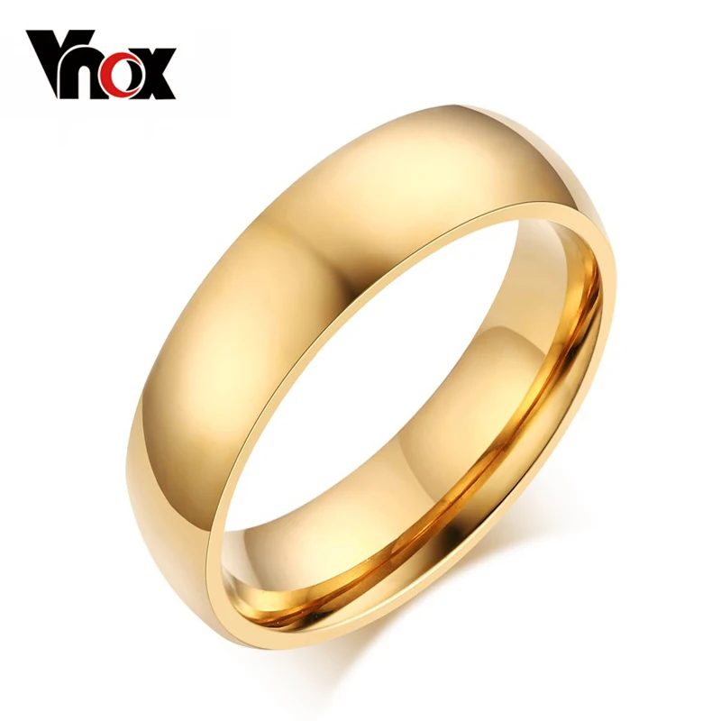 Vnox Симпатичные 4 мм кольцо для Для женщин Нержавеющая сталь свадебные Обручение