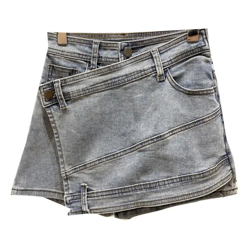 

Women Straight Leg Casual Short 2021 Summer New Plus Size Slim Denim Short Skirt Female Natural Waist Loose Korean Jeans Short