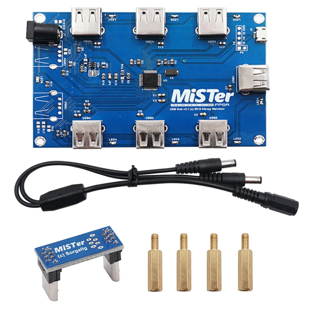 

Manual Welding Mister USB Hub V2.1 Board For Mister FPGA 7 USB Ports IO Board For Terasic DE10-Nano Accessories