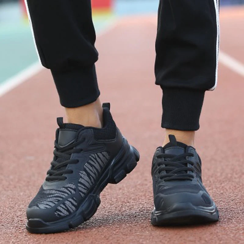 Мужские дышащие рабочие защитные ботинки со стальным носком модная обувь