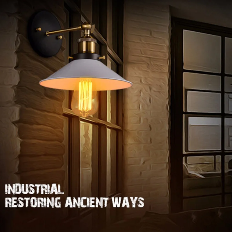 Настенный светильник в Европейском стиле старинная железная лампа с маленьким