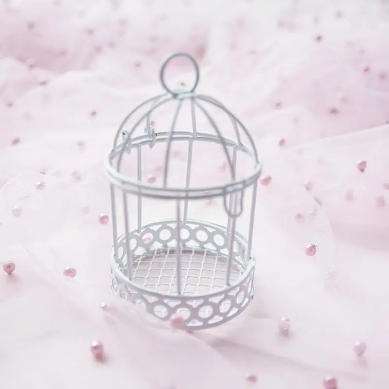 

European Iron Romantic Bird Cage Box Decorative Wedding Ornament Gift Home Accessories Gifts House E0G1 Party Mini