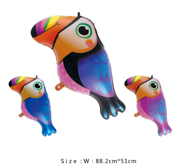 

1 Piece Jungle Animal Woodpecker Foil Balloons Bird Birthday Party Decorations Kids Anniversaire Baby Shower