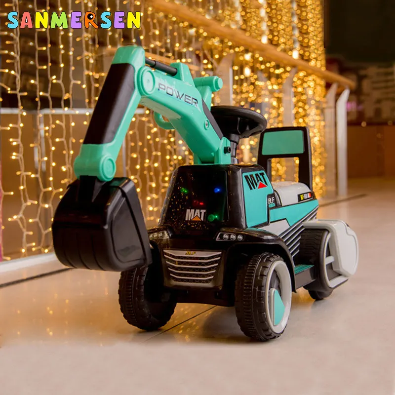 Детский большой экскаватор игрушки баланс автомобиль ходунки Детская езда на