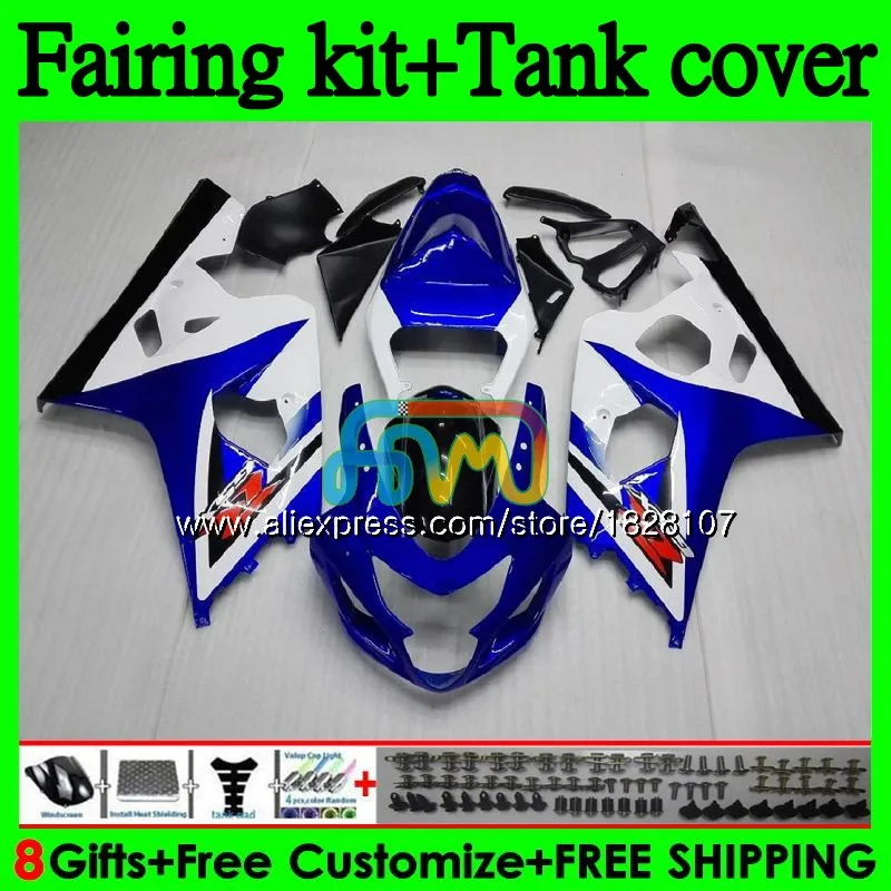 

Blue blk hot K4 +Tank For SUZUKI GSX-R600 GSXR 750 600 R600 GSXR-750 94BS.16 GSXR750 600CC 750CC GSXR600 04 05 2004 2005 Fairing