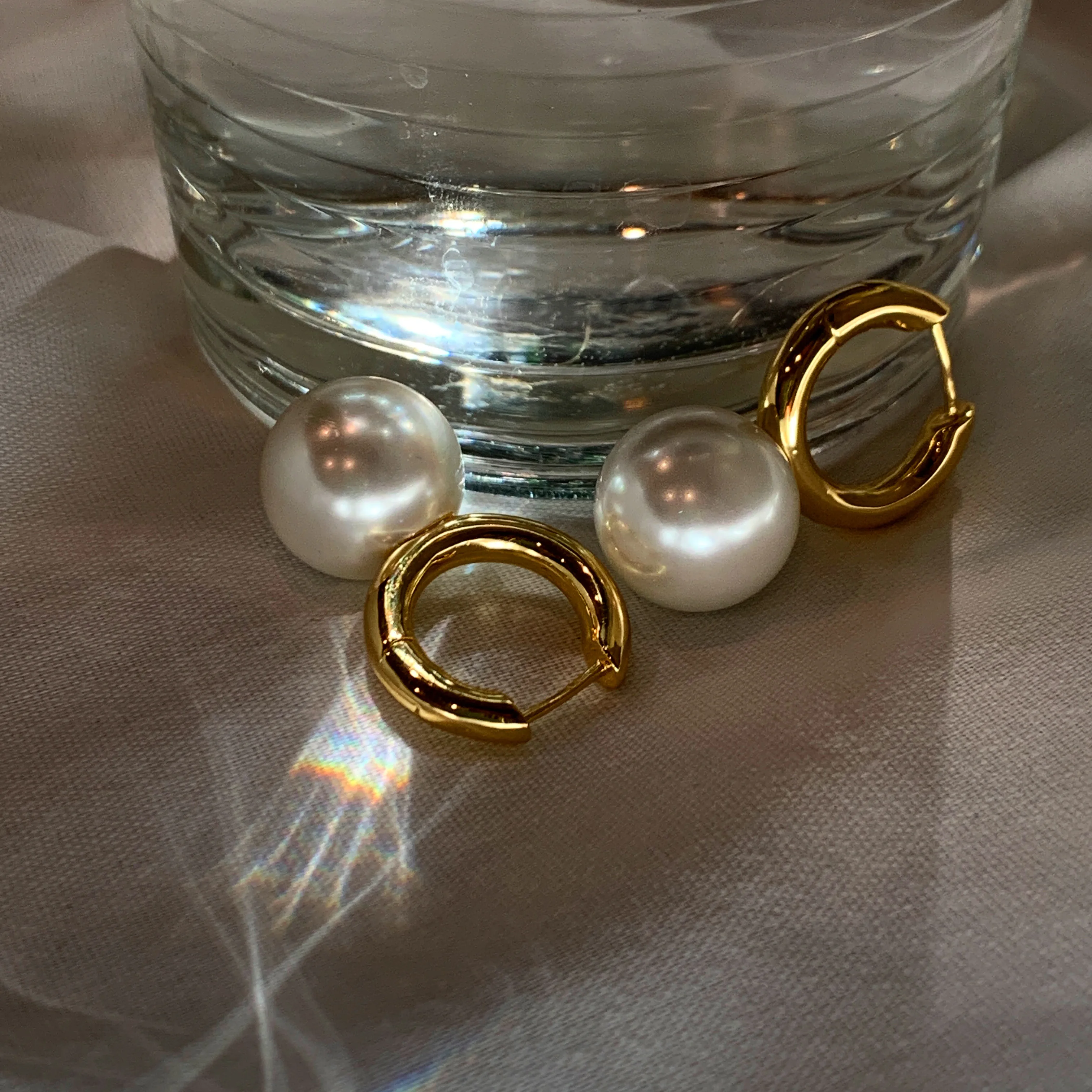 Женские серьги подвески в стиле Ретро из латуни и 18 каратного