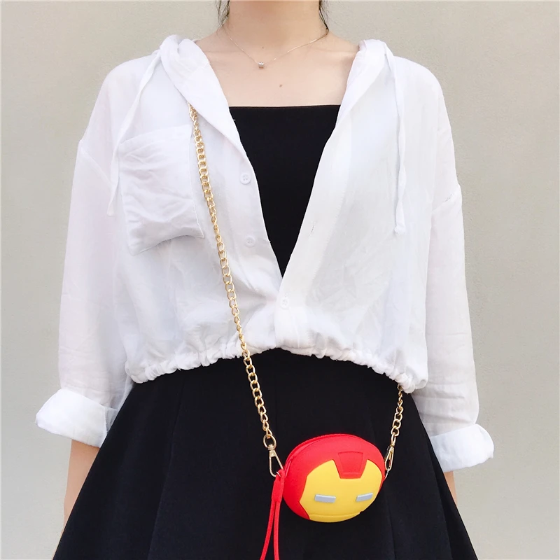 Кошелек для монет с героями мультфильмов мстители Железный человек чехол ключей