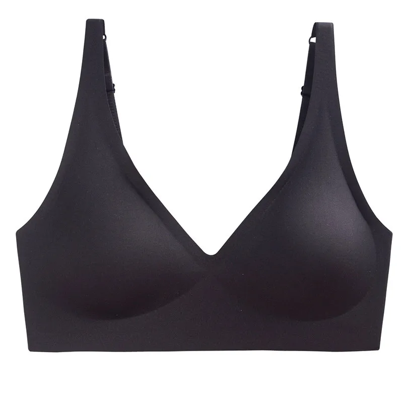 

Free Ship Girl Spring and Autumn Large Sizes Seamless Sports Bras Cups Small Breasts Sexy Female Intimate Underwear for Women