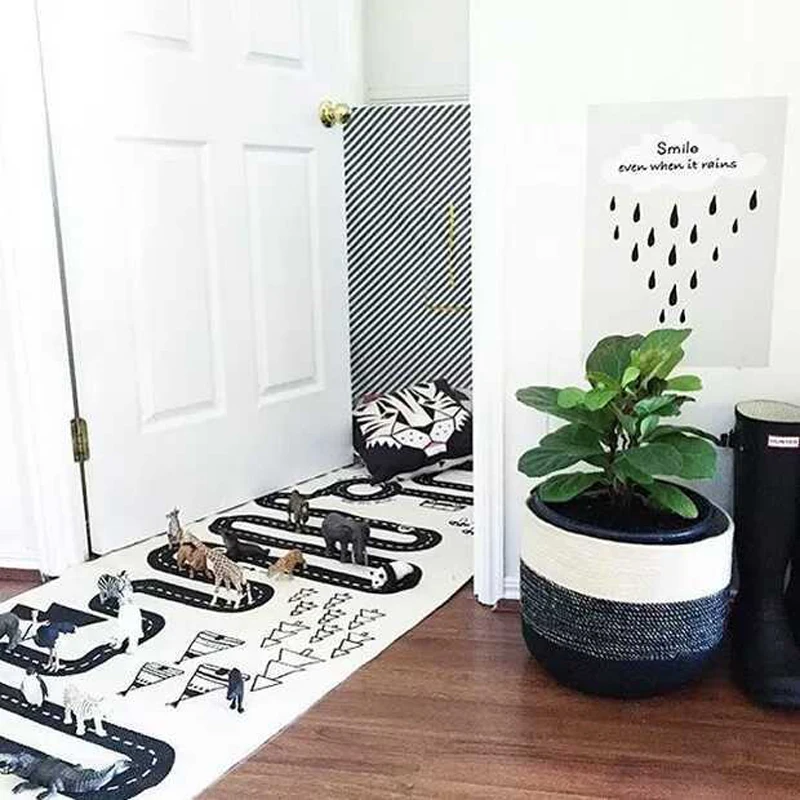 QWZ дорога игровой коврик деятельности мягкий напольный ковер изучения Ползания