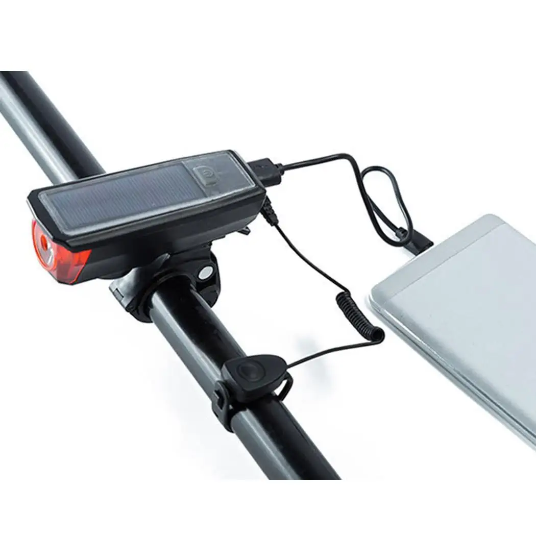 Солнечный фонарик для езды на велосипеде ночное освещение USB 2000 мАч