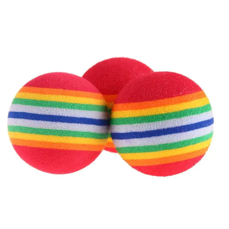 

30pcs EVA Golf Ball Rainbow Multicolor Strip Practice Training Aid 38mm 100g Tool for Beginner