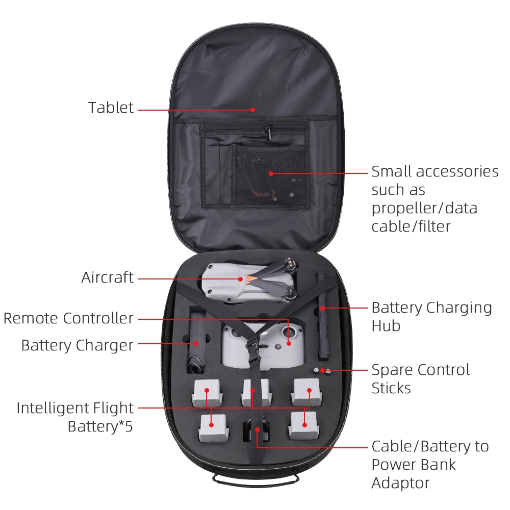 Водонепроницаемый противоударный рюкзак из твердого волокна для DJI Air 2S/ Mavic 2 |