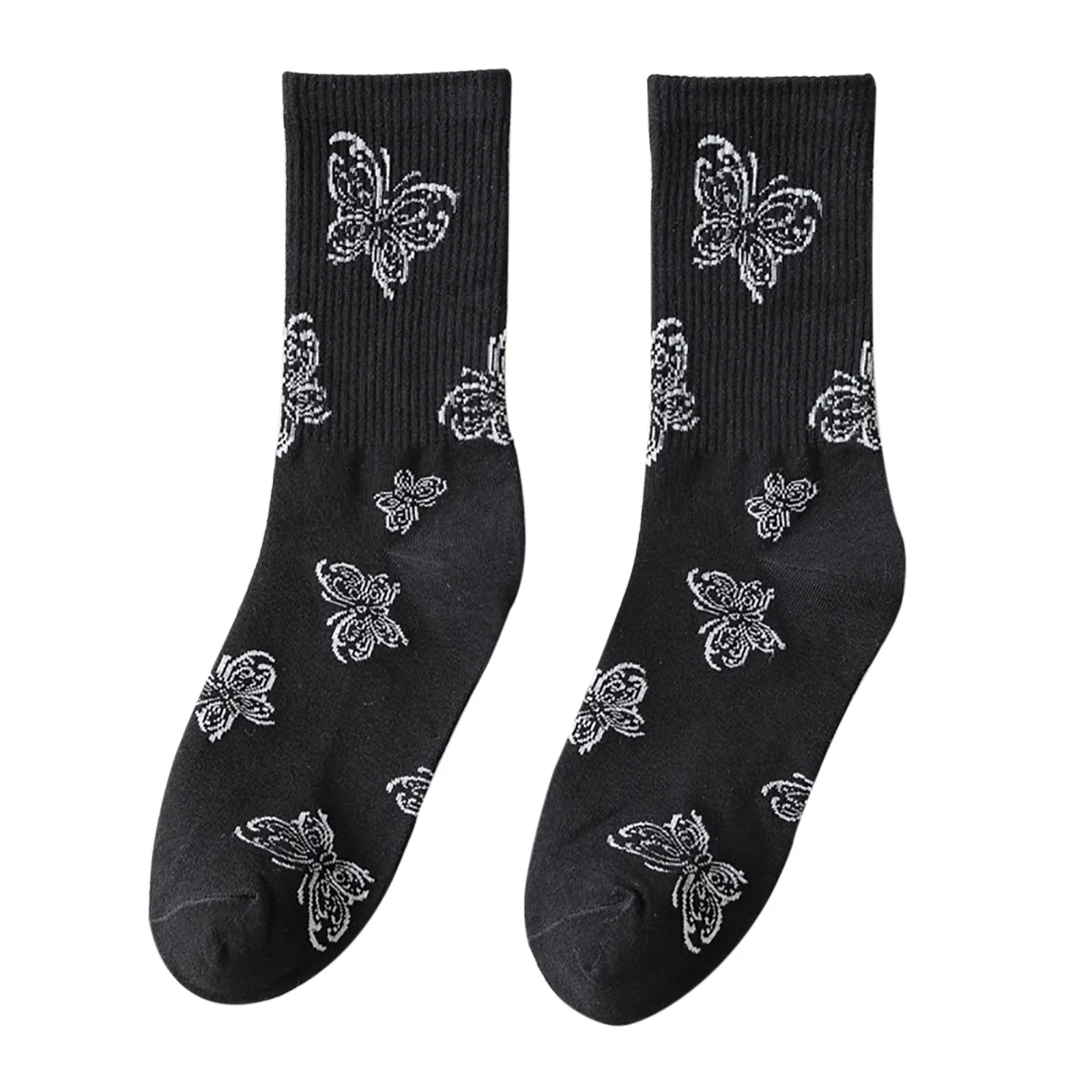 

Women's Fashion Retro Butterfly Female Socks Casual Happy Fashion Designer Socks High Quality Fast Delivery Calcetines