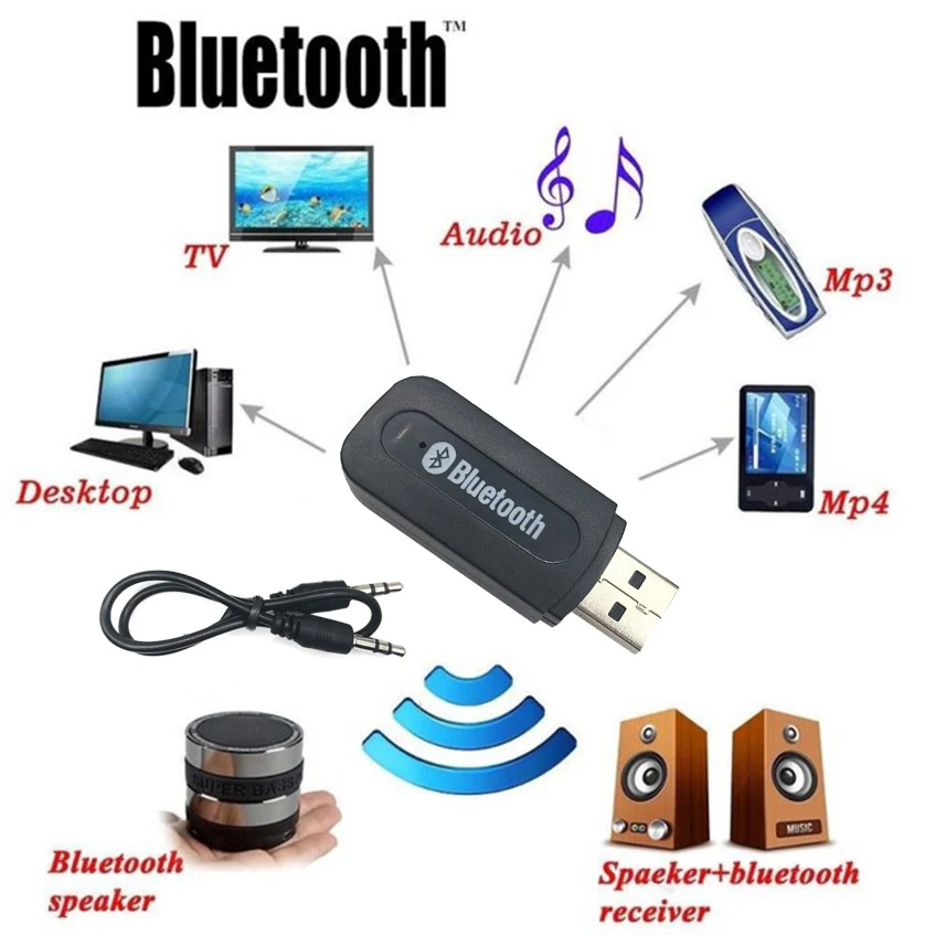 USB Bluetooth Aux беспроводной портативный мини Автомобильный музыкальный mp3 аудио