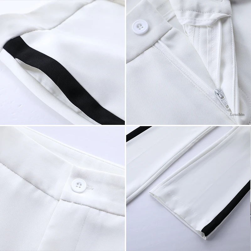 Женский брючный костюм Lenshin модный из двух предметов в стиле High Street с