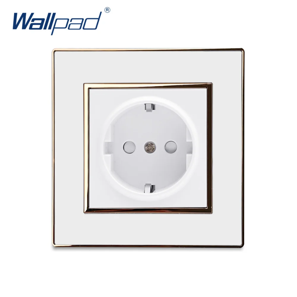 2 контакта электрическая розетка Wallpad Роскошная настенная зеркальная акриловая