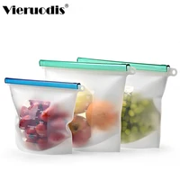 silicone fresh keeping bag vacuum sealed food bag reusable produce home organization and storage fridge fruit kitchen