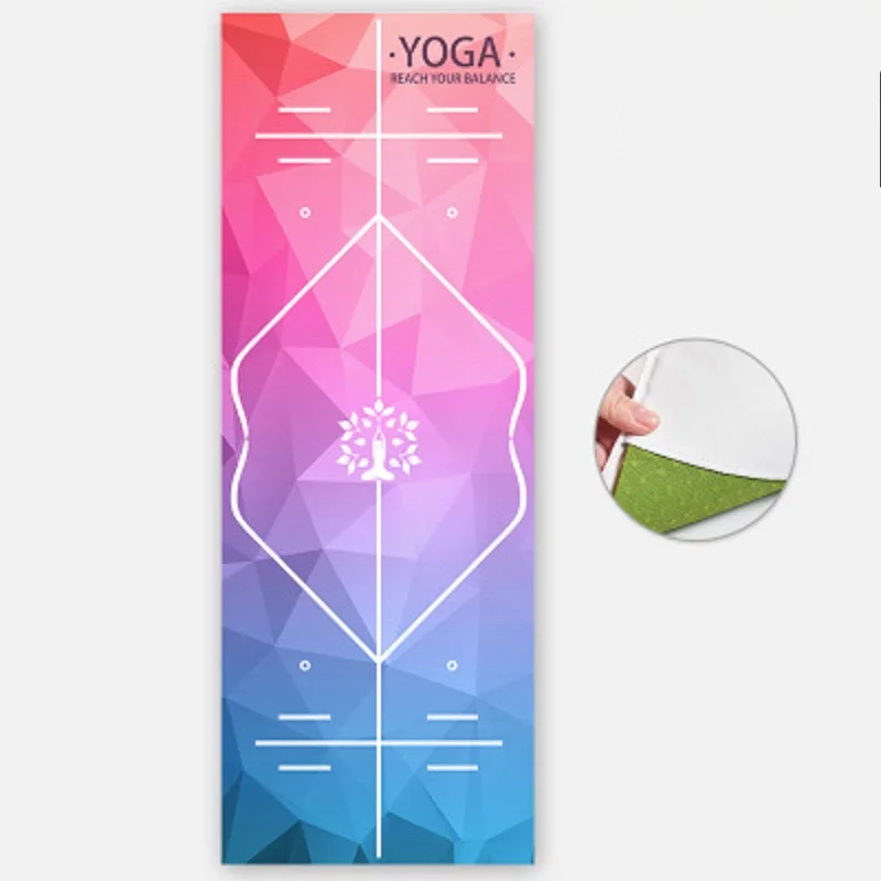 Тонкий Модный Печатный yoga towl нескользящий складной спортивный коврик для фитнеса