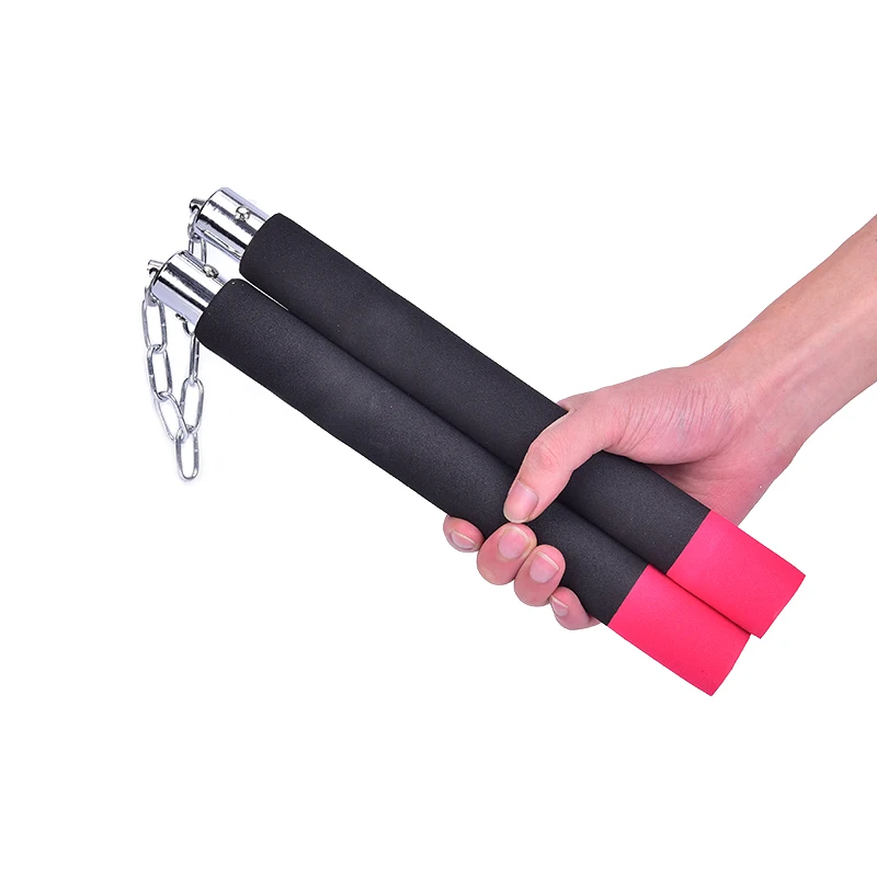 Кунг фу Nunchakus боевые искусства нунчаки из поролона с металлической цепью