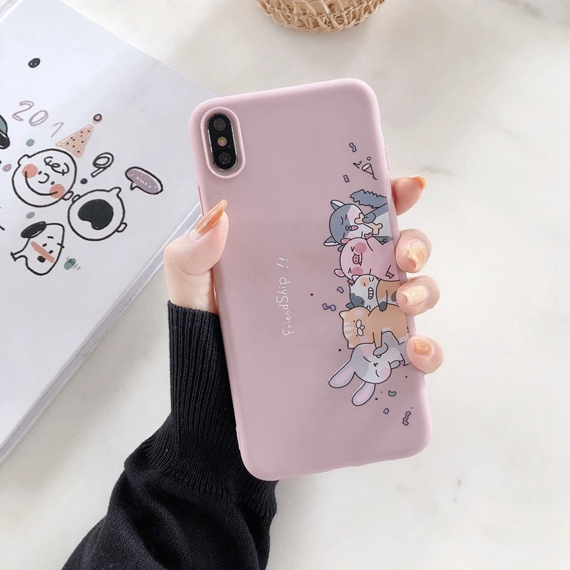 ST-3 Мультяшный Мягкий силиконовый чехол для Etui iPhone 6 6S 7 8 Plus X XR XS Max 11 Pro Max 6,1 5,8 6,5 Мягкий силиконовый чехол с бантом - Цвет: ST-3