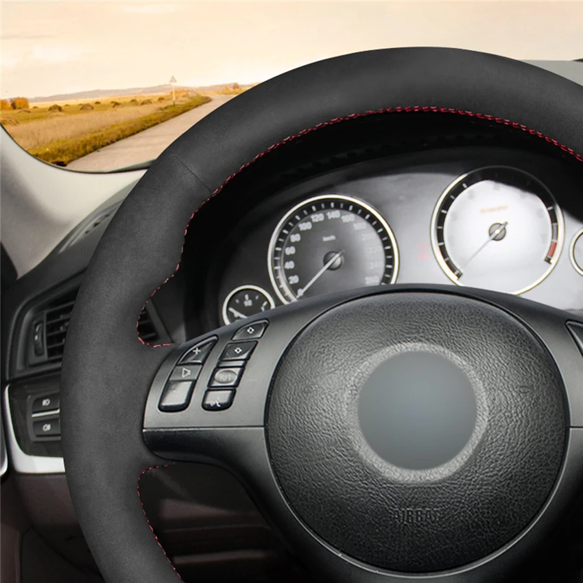 MEWANT Мягкая прочная черная замшевая ручная обмотка для BMW E46 E39 330i 540i 525i 530i 330Ci M3