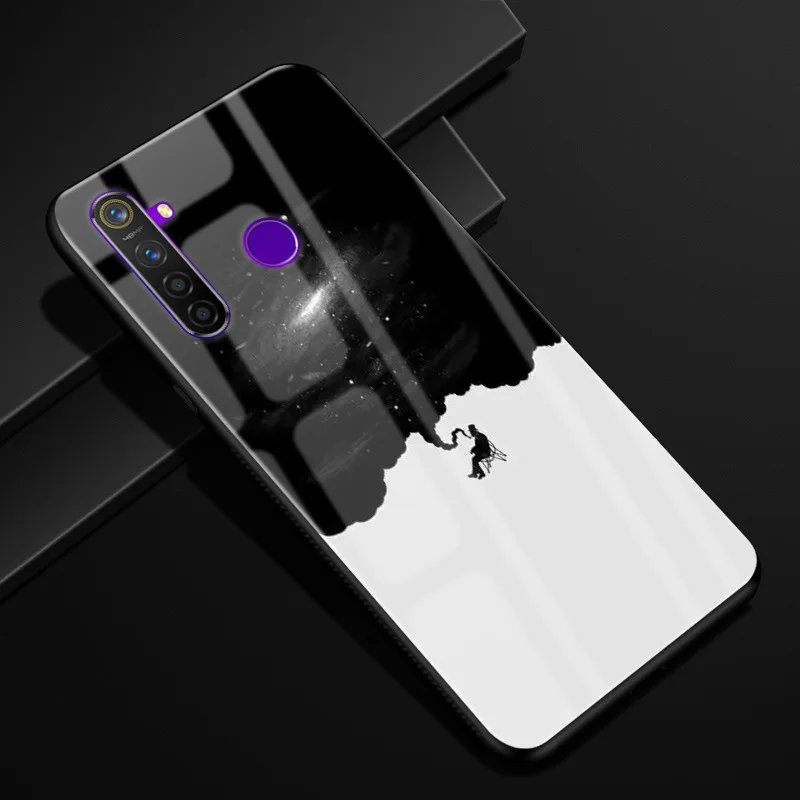 7 Для OPPO Realme 5 pro Чехол 6,3 ''стекло Жесткий чехол для OPPO Realme5 чехол для телефона силиконовый бампер Fundas Coque Realme 5pro - Цвет: 7