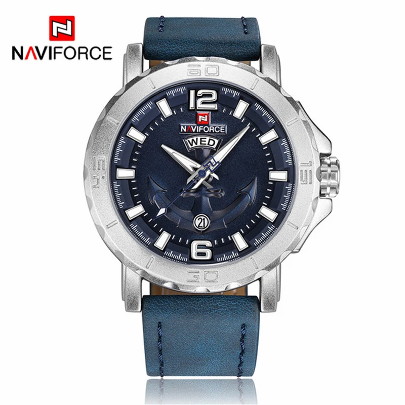 Часы наручные NAVIFORCE Мужские кварцевые аналоговые Брендовые спортивные роскошные