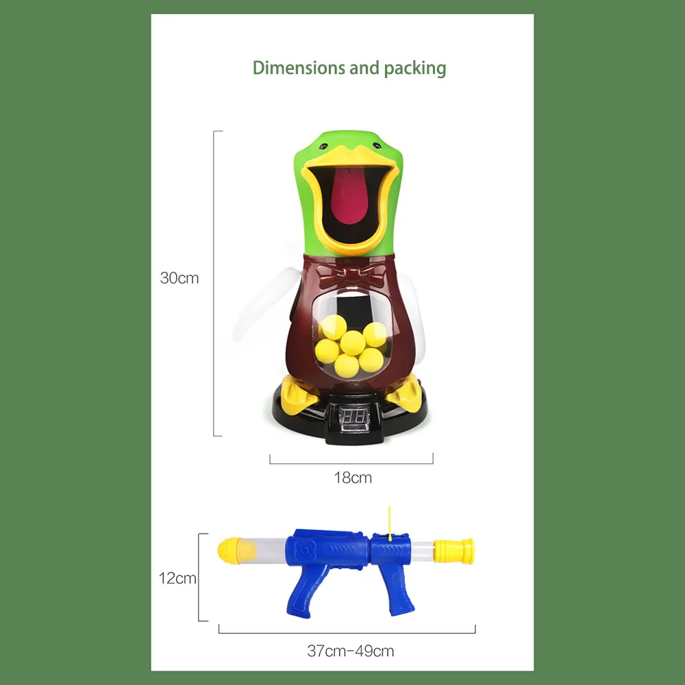 

Children'S Toy Gun Foam Ball Gun Shooting Game Toy Shooting Gun Interactive Hit Me Duck Toy Child Birthday Christmas Gift Toy