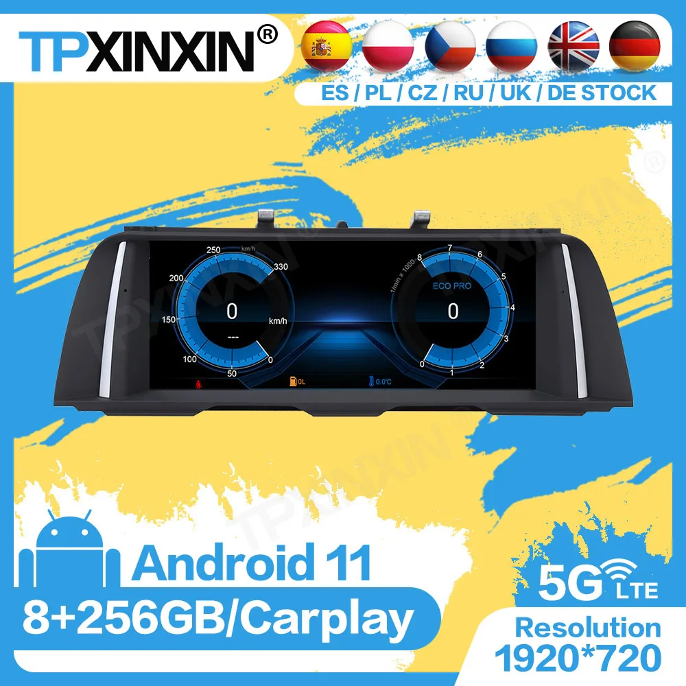 

256G Carplay Radio Receiver Android 11 For BMW 5 Series F10 F11 2013 2014 2015 2016 Audio Stereo GPS Video Player IPS Head Unit