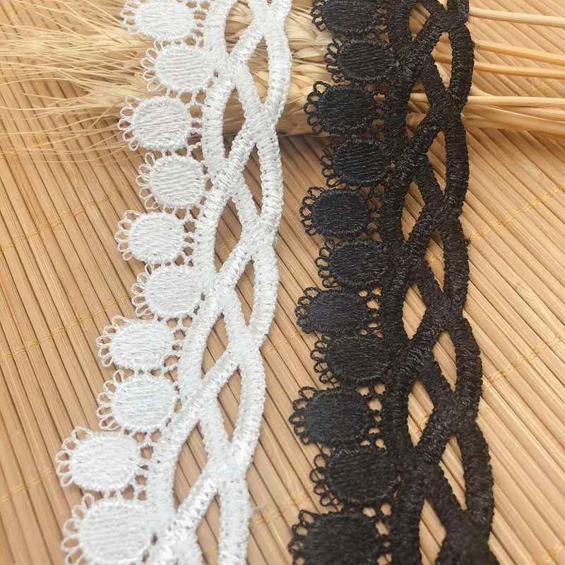 

Lace polyester silk circle dot lace lace water-soluble embroidery lace 3.9cm skirt pleated accessories