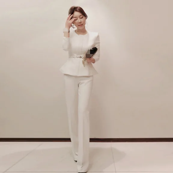 Высококачественная женская одежда 2020 Модный осенне зимний костюм с черным